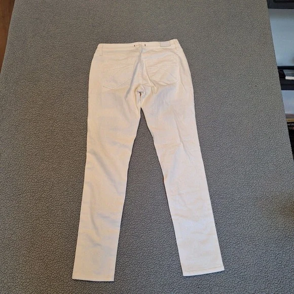Dear John Jeans Joyrich Comfort Skinny Womens Ivory Distressed Size 26 - Picture 10 of 15
